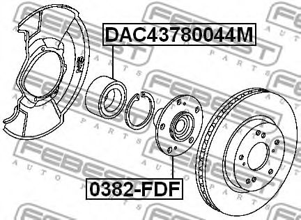 Подшипник ступицы FEBEST DAC43780044M Подшипник ступицы FEBEST DAC43780044M