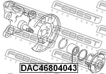Подшипник ступицы FEBEST DAC46804043 Подшипник ступицы FEBEST DAC46804043