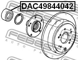 Подшипник ступицы FEBEST DAC49844042 Подшипник ступицы FEBEST DAC49844042
