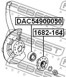 Подшипник ступицы FEBEST DAC54900050 Подшипник ступицы FEBEST DAC54900050