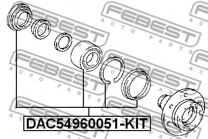 Подшипник ступицы FEBEST DAC54960051-KIT Подшипник ступицы FEBEST DAC54960051-KIT