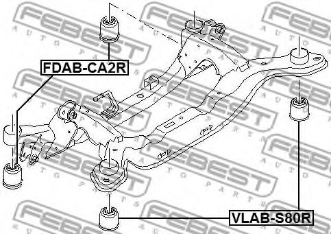 Сайлентблок задней балки FEBEST FDAB-CA2R Сайлентблок задней балки FEBEST FDAB-CA2R