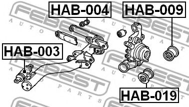 Сайлентблок рычага FEBEST HAB-009 Сайлентблок рычага FEBEST HAB-009