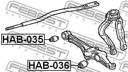 Сайлентблок рычага FEBEST HAB-036 Сайлентблок рычага FEBEST HAB-036