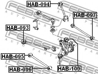 Сайлентблок рычага FEBEST HAB-094 Сайлентблок рычага FEBEST HAB-094