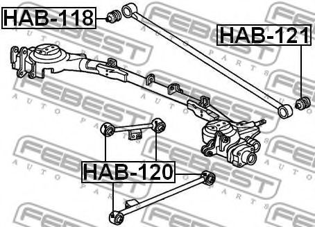 Сайлентблок рычага FEBEST HAB-121 Сайлентблок рычага FEBEST HAB-121
