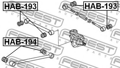 Сайлентблок рычага FEBEST HAB-193 Сайлентблок рычага FEBEST HAB-193
