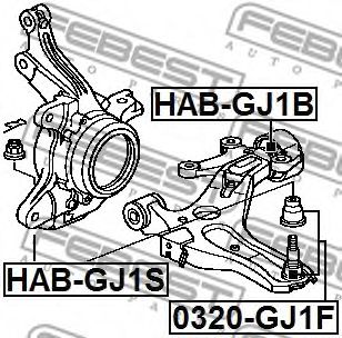 Сайлентблок рычага FEBEST HAB-GJ1B Сайлентблок рычага FEBEST HAB-GJ1B