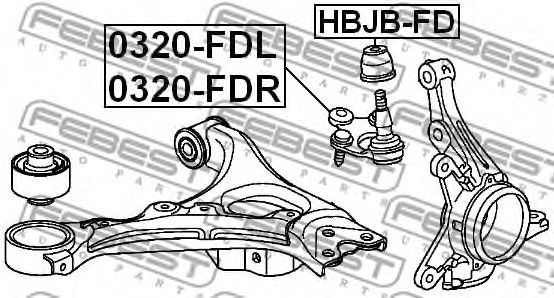 Шаровая опора комплект FEBEST HBJB-FD Шаровая опора комплект FEBEST HBJB-FD