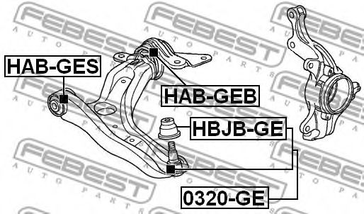 Шаровая опора комплект FEBEST HBJB-GE Шаровая опора комплект FEBEST HBJB-GE