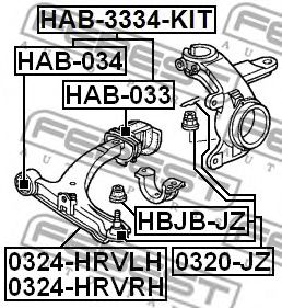 Шаровая опора комплект FEBEST HBJB-JZ Шаровая опора комплект FEBEST HBJB-JZ