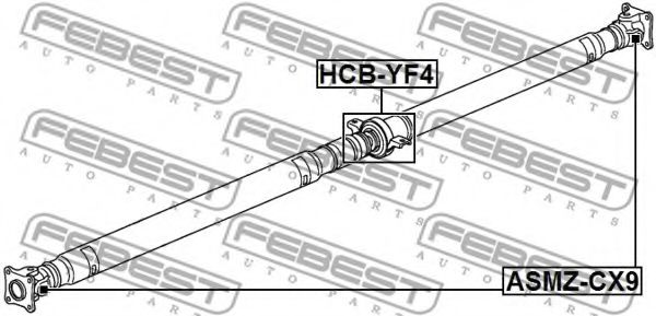 Подвесной подшипник FEBEST HCB-YF4 Подвесной подшипник FEBEST HCB-YF4