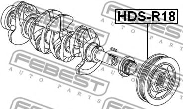 Шкив коленвала FEBEST HDS-R18 Шкив коленвала FEBEST HDS-R18