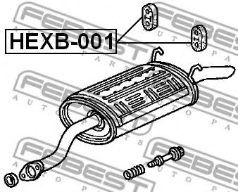 Монтажный комплект системы выпуска FEBEST HEXB-001 Монтажный комплект системы выпуска FEBEST HEXB-001