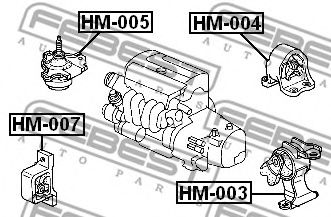 Подушка двигателя FEBEST HM-004 Подушка двигателя FEBEST HM-004