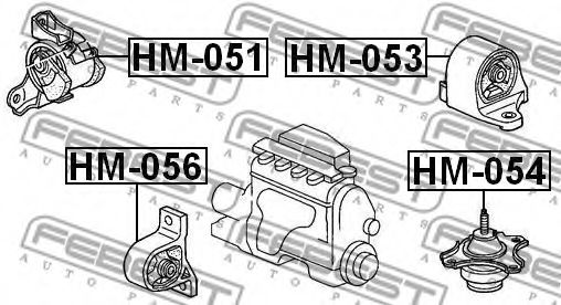 Подушка двигателя FEBEST HM-053 Подушка двигателя FEBEST HM-053