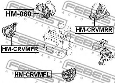Подушка двигателя FEBEST HM-CRVMRR Подушка двигателя FEBEST HM-CRVMRR