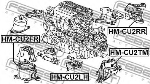 Подушка коробки передач FEBEST HM-CU2TM Подушка коробки передач FEBEST HM-CU2TM