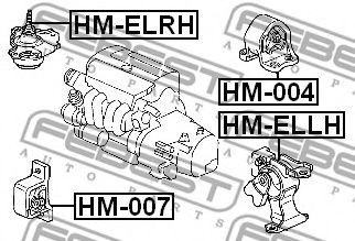 Подушка двигателя FEBEST HM-ELRH Подушка двигателя FEBEST HM-ELRH