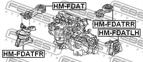Подушка двигателя FEBEST HM-FDATRR Подушка двигателя FEBEST HM-FDATRR