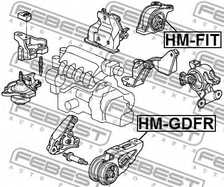 Подушка двигателя FEBEST HM-GDFR Подушка двигателя FEBEST HM-GDFR