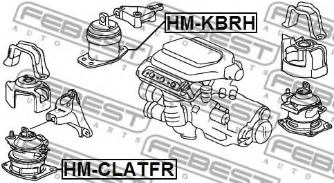 Подушка двигателя FEBEST HM-KBRH Подушка двигателя FEBEST HM-KBRH