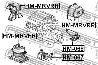 Подушка двигателя FEBEST HM-MRVRH Подушка двигателя FEBEST HM-MRVRH