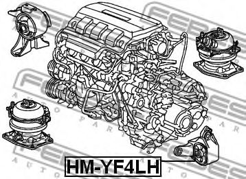 Подушка двигателя FEBEST HM-YF4LH Подушка двигателя FEBEST HM-YF4LH