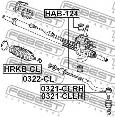 Пыльник рулевой рейки FEBEST HRKB-CL Пыльник рулевой рейки FEBEST HRKB-CL