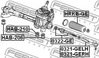 Пыльник рулевой рейки FEBEST HRKB-GE Пыльник рулевой рейки FEBEST HRKB-GE