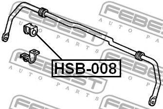 Втулка стабилизатора FEBEST HSB-008 Втулка стабилизатора FEBEST HSB-008