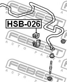 Втулка стабилизатора FEBEST HSB-026 Втулка стабилизатора FEBEST HSB-026