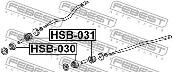 Сайлентблок рычага FEBEST HSB-031 Сайлентблок рычага FEBEST HSB-031