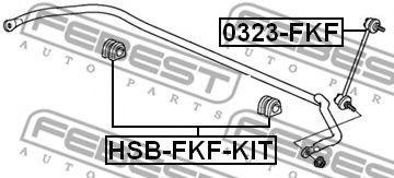 Втулка стабилизатора FEBEST HSB-FKF-KIT Втулка стабилизатора FEBEST HSB-FKF-KIT