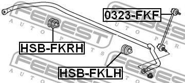 Втулка стабилизатора FEBEST HSB-FKRH Втулка стабилизатора FEBEST HSB-FKRH
