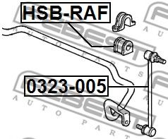 Втулка стабилизатора FEBEST HSB-RAF Втулка стабилизатора FEBEST HSB-RAF