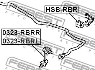 Втулка стабилизатора FEBEST HSB-RBR Втулка стабилизатора FEBEST HSB-RBR