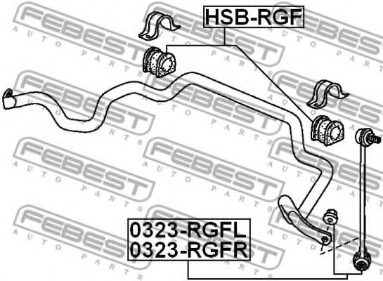 Втулка стабилизатора FEBEST HSB-RGF Втулка стабилизатора FEBEST HSB-RGF