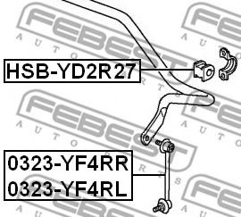 Втулка стабилизатора FEBEST HSB-YD2R27 Втулка стабилизатора FEBEST HSB-YD2R27