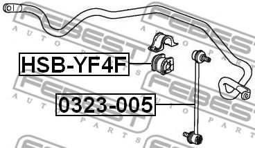 Втулка стабилизатора FEBEST HSB-YF4F Втулка стабилизатора FEBEST HSB-YF4F
