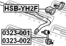 Втулка стабилизатора FEBEST HSB-YH2F Втулка стабилизатора FEBEST HSB-YH2F