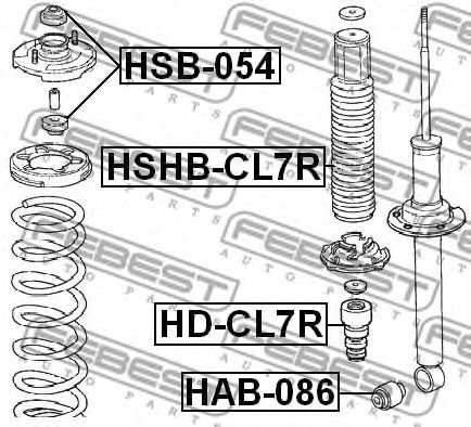 Пыльник амортизатора FEBEST HSHB-CL7R Пыльник амортизатора FEBEST HSHB-CL7R