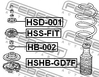 Пыльник амортизатора FEBEST HSHB-GD7F Пыльник амортизатора FEBEST HSHB-GD7F