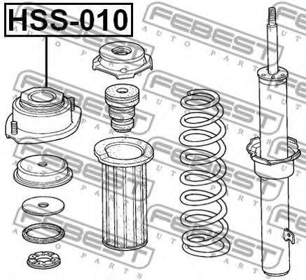 Подвеска, амортизатор FEBEST HSS-010 Подвеска, амортизатор FEBEST HSS-010