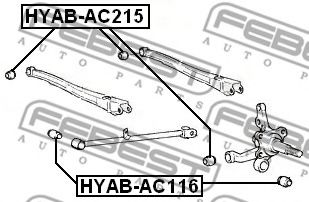 Сайлентблок рычага FEBEST HYAB-AC215 Сайлентблок рычага FEBEST HYAB-AC215