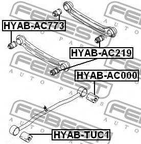 Сайлентблок рычага FEBEST HYAB-AC773 Сайлентблок рычага FEBEST HYAB-AC773
