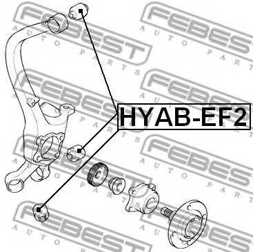 Сайлентблок рычага FEBEST HYAB-EF2 Сайлентблок рычага FEBEST HYAB-EF2