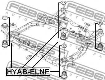 Сайлентблок задней балки FEBEST HYAB-ELNF Сайлентблок задней балки FEBEST HYAB-ELNF