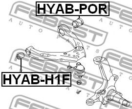 Сайлентблок рычага FEBEST HYAB-H1F Сайлентблок рычага FEBEST HYAB-H1F