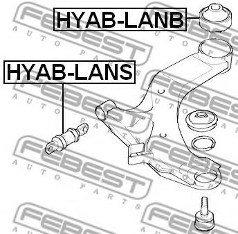 Сайлентблок рычага FEBEST HYAB-LANS Сайлентблок рычага FEBEST HYAB-LANS